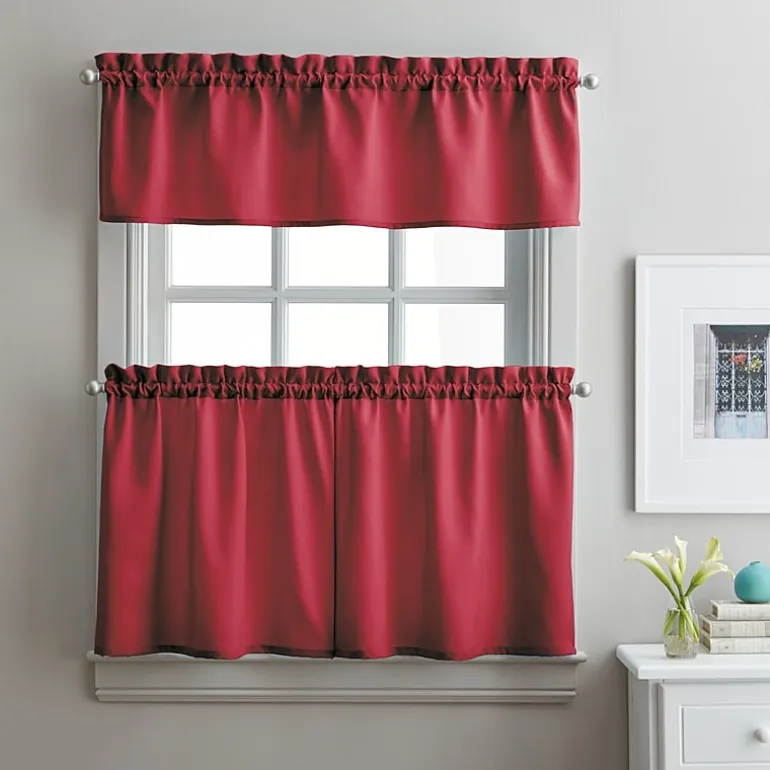 CHF Solid Twill 3-pc. Rod Pocket Window Tier