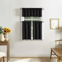 CHF Solid Twill 3-pc. Rod Pocket Window Tier
