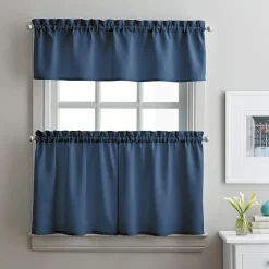 CHF Solid Twill 3-pc. Rod Pocket Window Tier