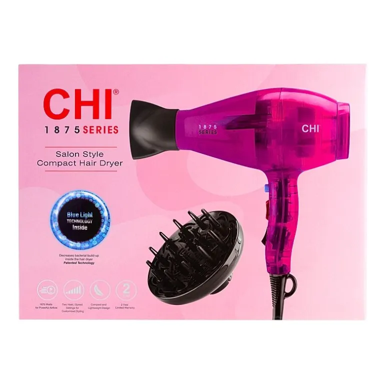 CHI Totally Pink "C-Thru" Compact Hair Dryer