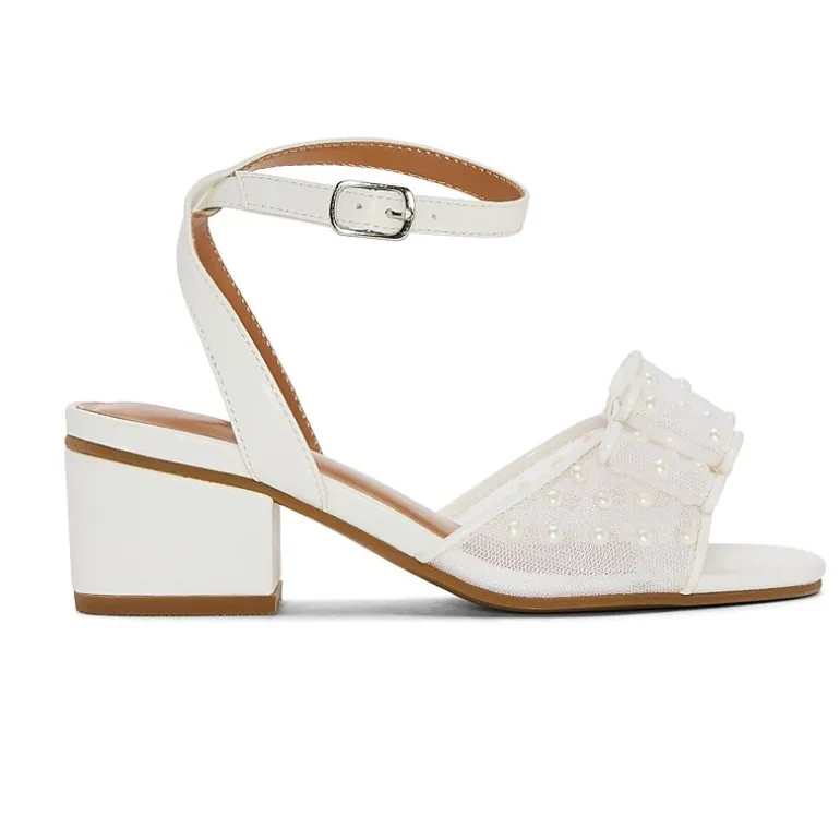 Christie & Jill Amira Little & Big Kid Girls Round Open Toe Block Heel Pumps