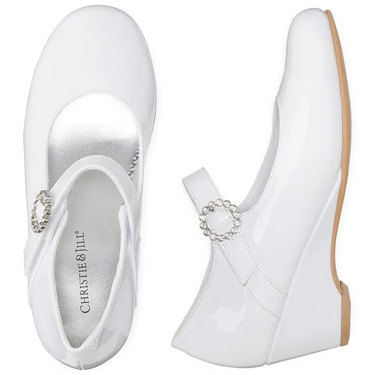 Christie & Jill Heart Little & Big Kid Girls Round Mary Jane Shoes