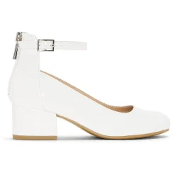 Christie & Jill Layla Girls Round Closed Toe Block Heel Pumps