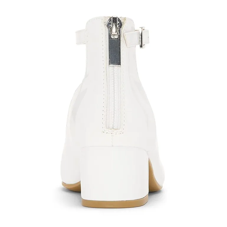 Christie & Jill Layla Girls Round Closed Toe Block Heel Pumps