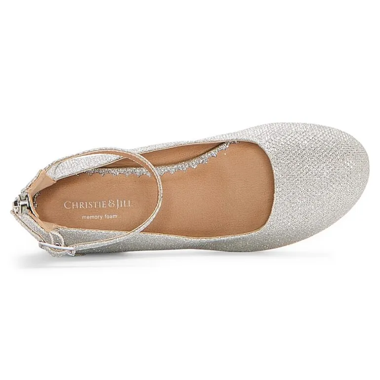 Christie & Jill Layla Girls Round Closed Toe Block Heel Pumps