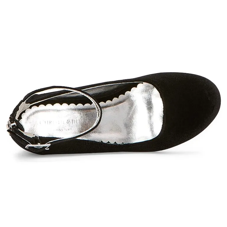 Christie & Jill Layla Little & Big Kid Girls Round Closed Toe Block Heel Pumps