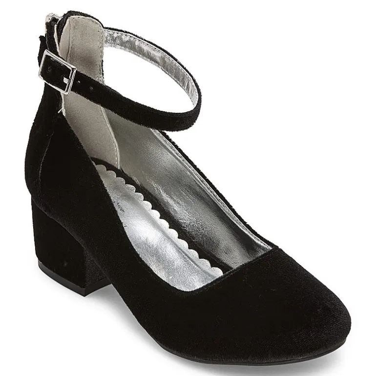 Christie & Jill Layla Little & Big Kid Girls Round Closed Toe Block Heel Pumps