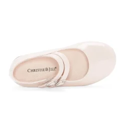 Christie & Jill Lil Dahlia Toddler Girls Round Closed Toe Mary Jane Shoes