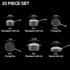 Circulon Radiance Hard Anodized 10-Pc Cookware Set