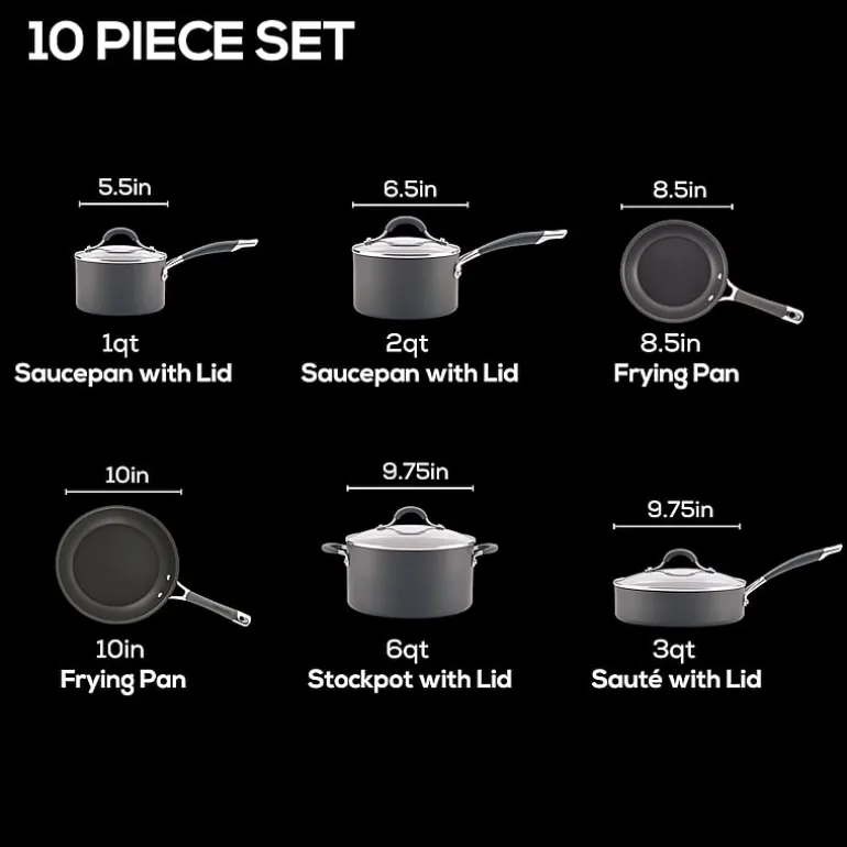Circulon Radiance Hard Anodized 10-Pc Cookware Set