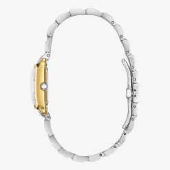 Citizen Bianca Womens Diamond Accent Two Tone Stainless Steel Bracelet Watch Ew5554-58d