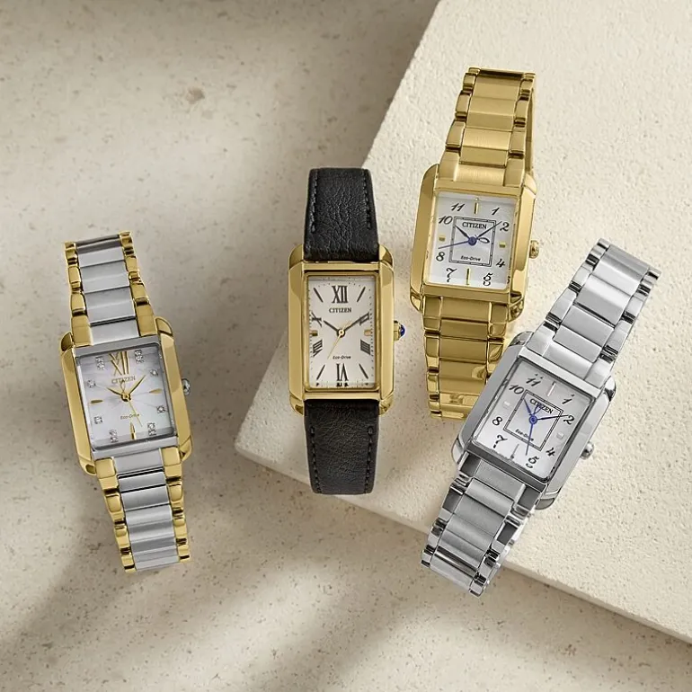 Citizen Bianca Womens Gold Tone Stainless Steel Bracelet Watch Ew5602-57d
