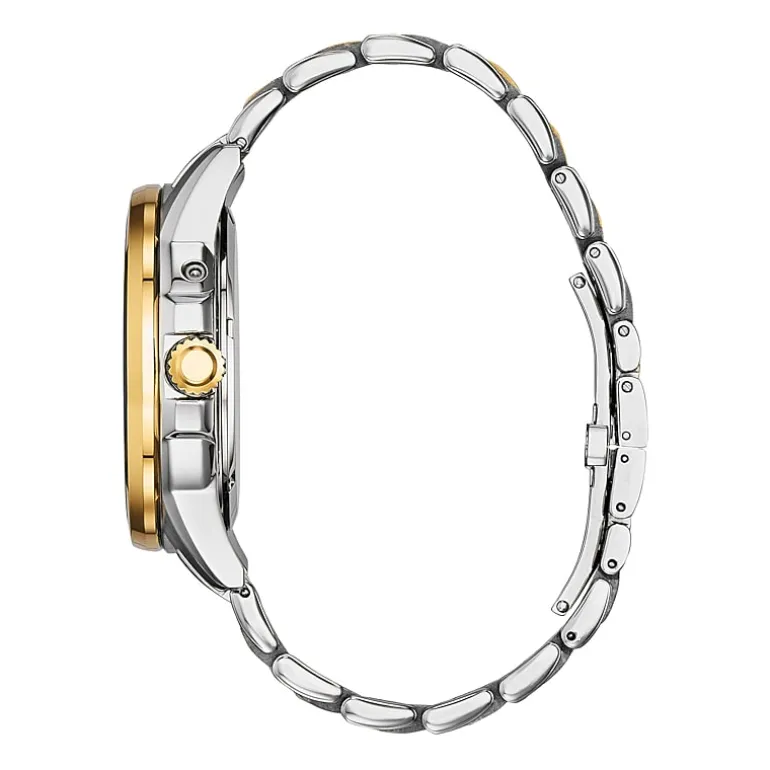 Citizen Calendrier Mens Two Tone Stainless Steel Bracelet Watch Bu0054-52l