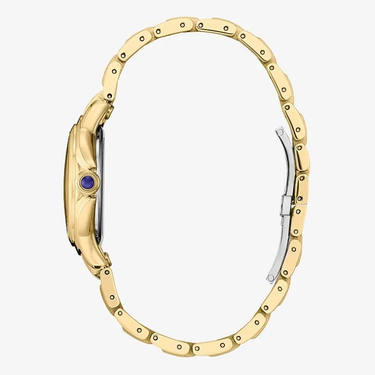 Citizen Cici Womens Gold Tone Stainless Steel Bracelet Watch Em1162-52a
