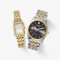 Citizen Corso Mens Two Tone Stainless Steel Bracelet Watch Bm7334-58e