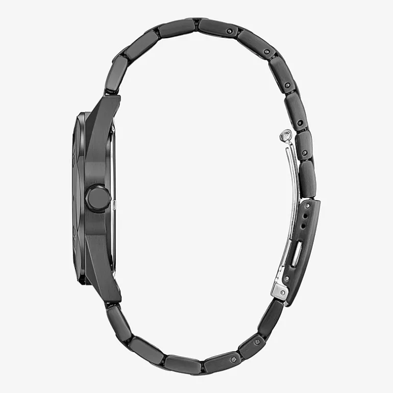Citizen Mens Black Stainless Steel Bracelet Watch Bm7637-81h