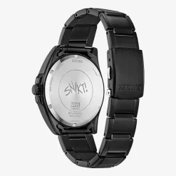 Citizen Mens Black Stainless Steel Bracelet Watch Aw1435-66w