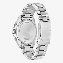 Citizen Mens Chronograph Silver Tone Stainless Steel Bracelet Watch Ca4680-55l