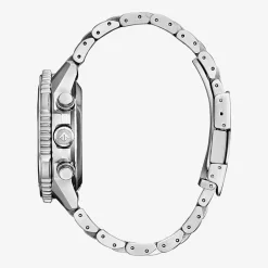 Citizen Mens Chronograph Silver Tone Stainless Steel Bracelet Watch Ca4660-61a