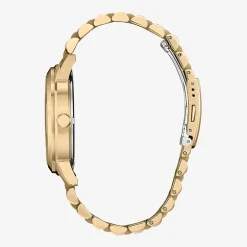 Citizen Mens Gold Tone Stainless Steel Bracelet Watch Aw0152-58h