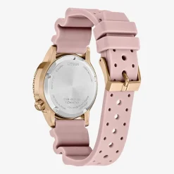 Citizen Promaster Dive Womens Pink Strap Watch Eo2023-00a