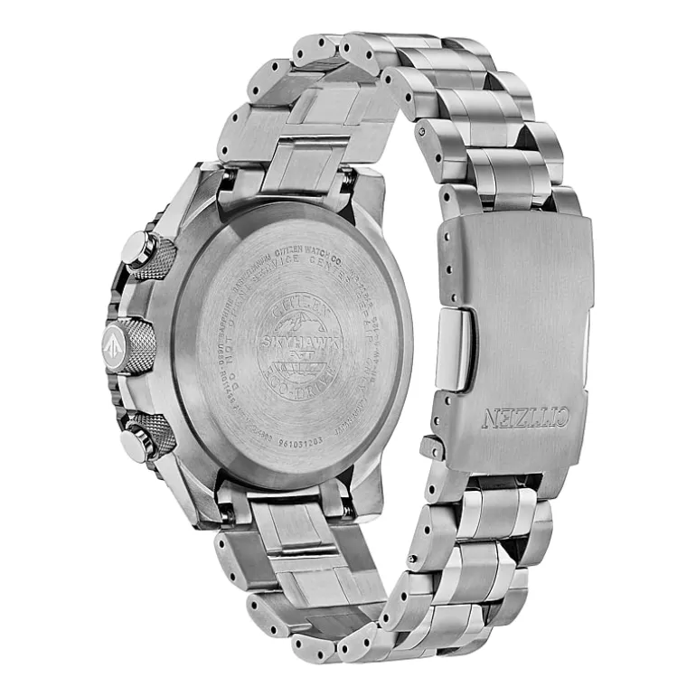 Citizen Promaster Skyhawk A-T Mens Silver Tone Bracelet Watch Jy8108-53e