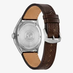 Citizen Sport Casual Mens Brown Leather Strap Watch Aw1890-19b