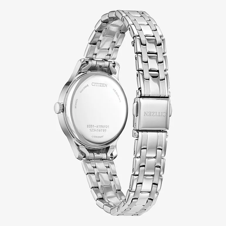 Citizen Womens Silver Tone Stainless Steel Bracelet Watch Em0891-58e