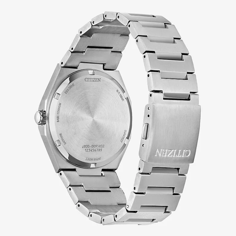 Citizen Zenshin Mens Silver Tone Bracelet Watch Aw0130-85l
