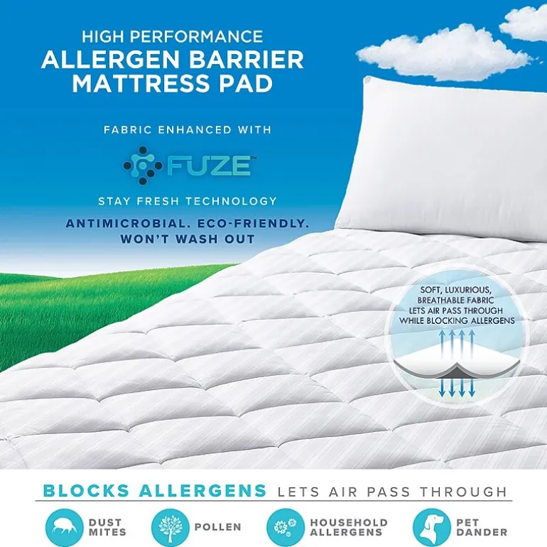 Claritin High Performance Allergen Barrier Mattress Pad