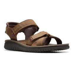 Clarks Mens Wesley Shore Adjustable Strap Flat Sandals