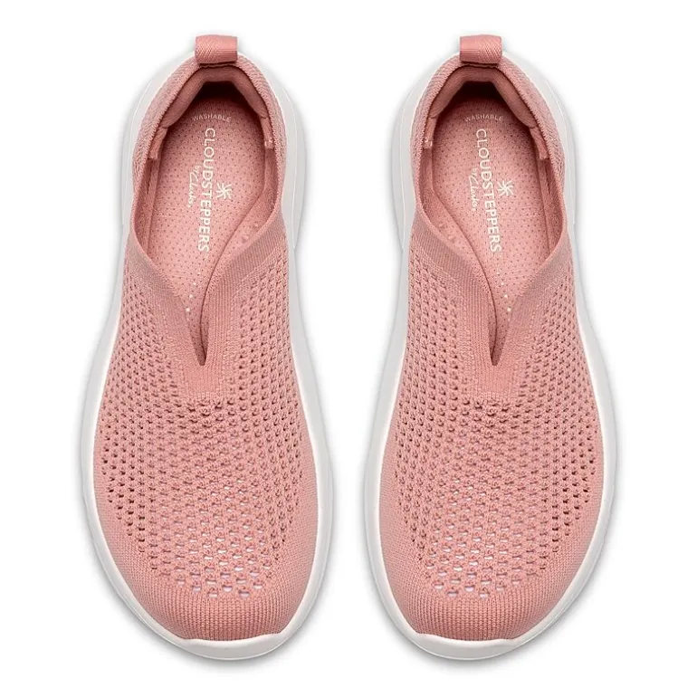 Clarks Solevana Knit Cloudsteppers Womens Round Slip-On Shoe