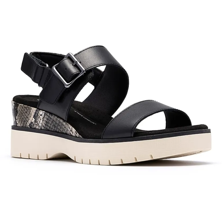 Clarks Womens Diaz Rose Wedge Sandals