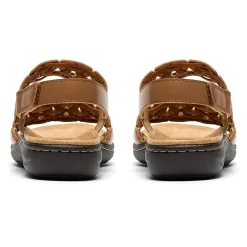 Clarks Womens Laurieann Lily Adjustable Strap Flat Sandals