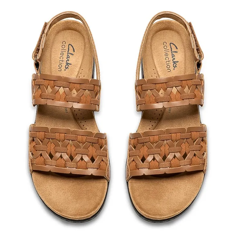 Clarks Womens Laurieann Lily Adjustable Strap Flat Sandals