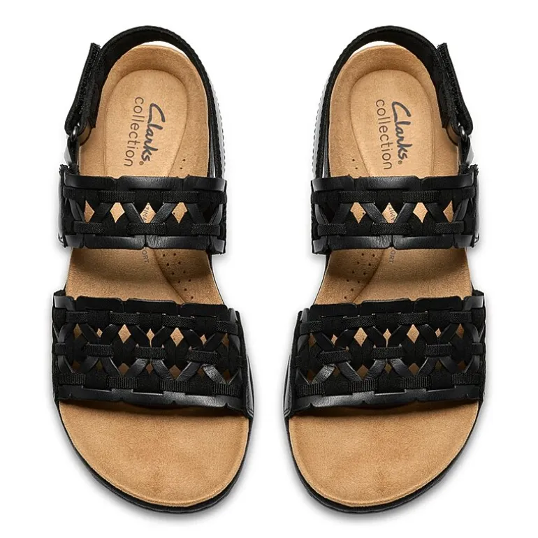 Clarks Womens Laurieann Lily Adjustable Strap Flat Sandals