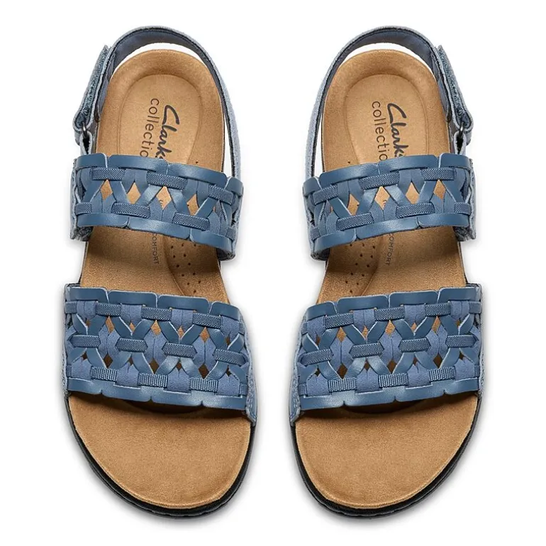 Clarks Womens Laurieann Lily Adjustable Strap Flat Sandals