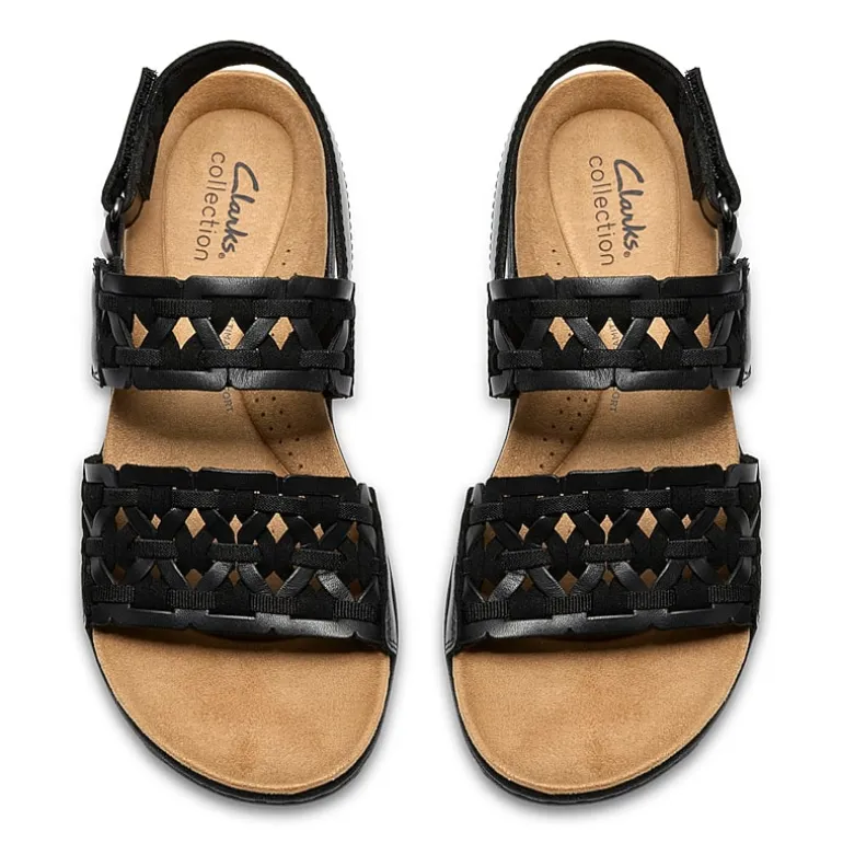Clarks Womens Laurieann Lily Adjustable Strap Flat Sandals