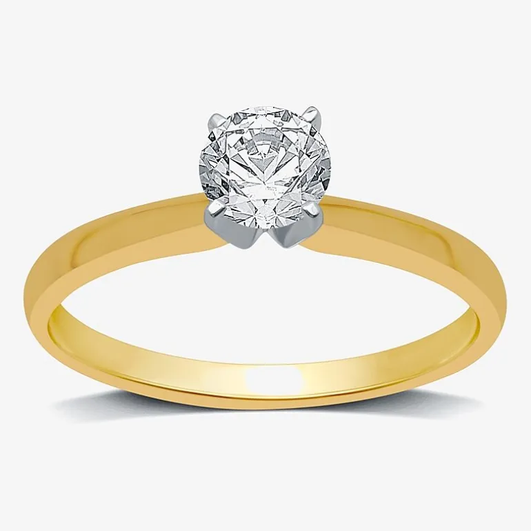Classic Collection 1/2 CT. Lab-Grown (G / SI1-SI2) Diamond Round Solitaire Engagement Ring in 10K or 14K Gold