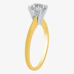 Classic Collection 1 CT. Natural Diamond Round Solitaire Engagement Ring in 10K Gold