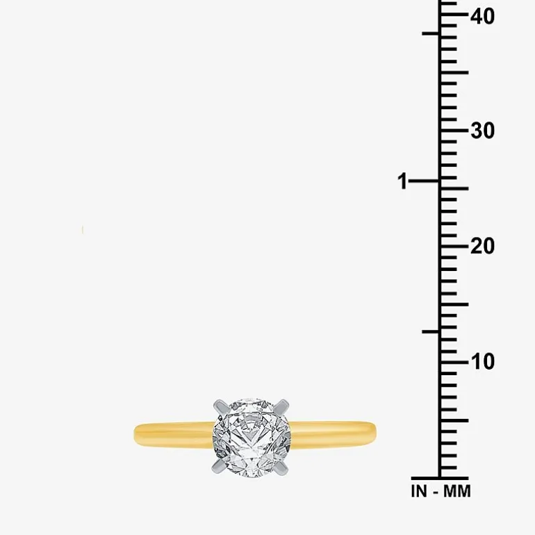 Classic Collection 1 CT. Natural Diamond Round Solitaire Engagement Ring in 10K Gold