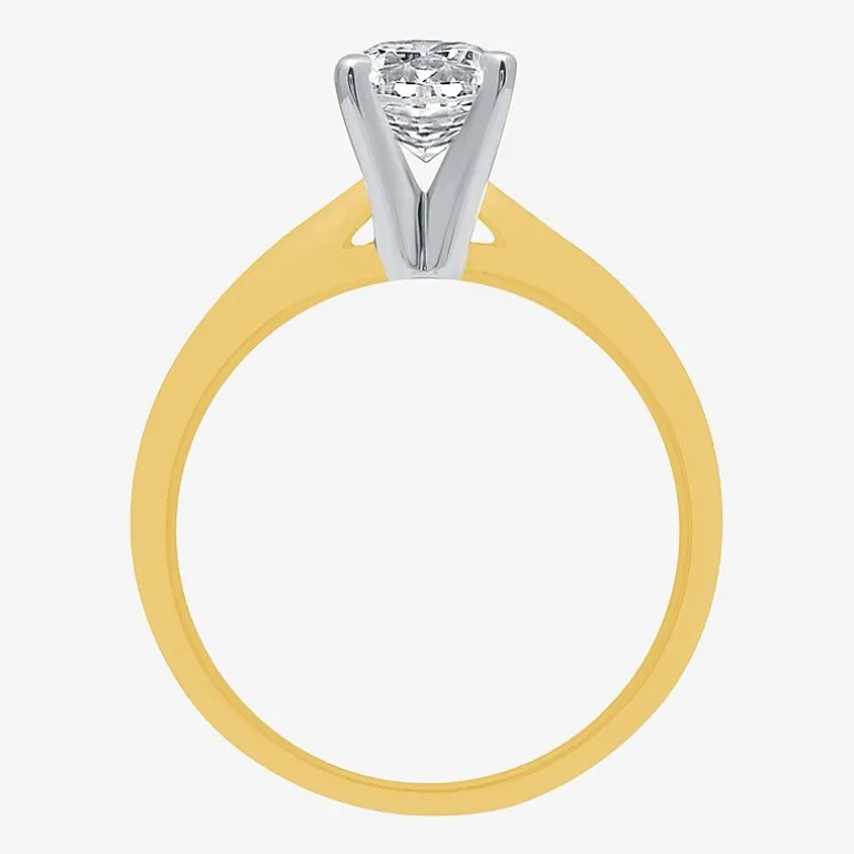 Classic Collection 1 CT. Natural Diamond Round Solitaire Engagement Ring in 10K Gold