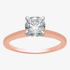 Classic Collection 1 CT. Natural Diamond Round Solitaire Engagement Ring in 10K Gold