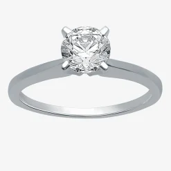 Classic Collection 1 CT. Natural Diamond Round Solitaire Engagement Ring in 10K Gold
