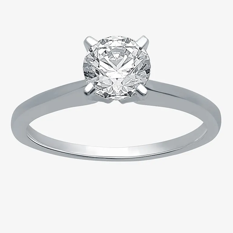 Classic Collection 1 CT. Natural Diamond Round Solitaire Engagement Ring in 10K Gold