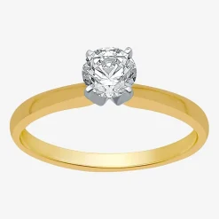 Classic Collection 1/2 CT. Natural Diamond Round Solitaire Engagement Ring in 10K Gold