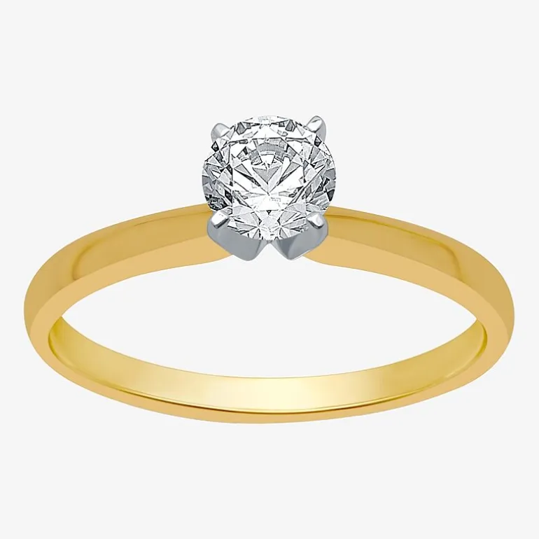 Classic Collection 1/2 CT. Natural Diamond Round Solitaire Engagement Ring in 10K Gold