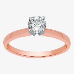 Classic Collection 1/2 CT. Natural Diamond Round Solitaire Engagement Ring in 10K Gold