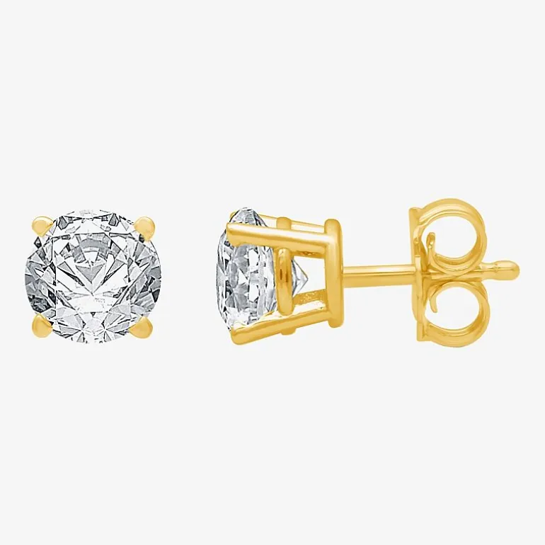 Classic Collection 1 CT. T.W. Natural White Diamond 10K Gold 5.2mm Stud Earrings
