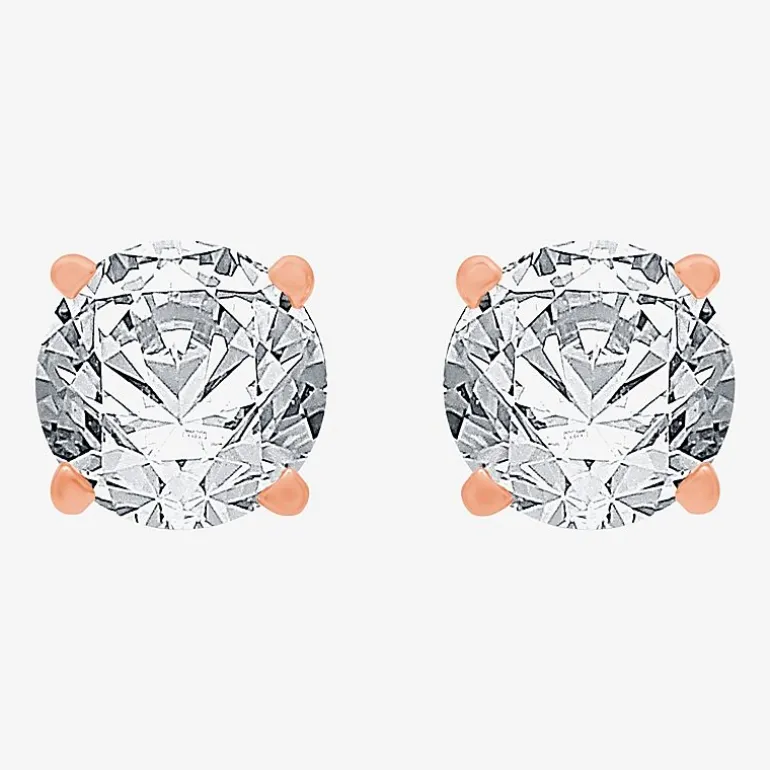 Classic Collection 1 CT. T.W. Natural White Diamond 10K Gold 5.2mm Stud Earrings